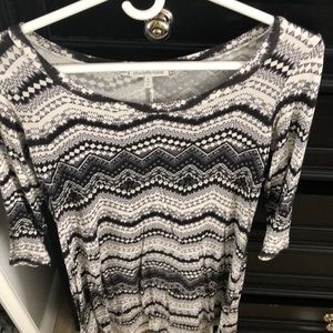 Black and white designed dress